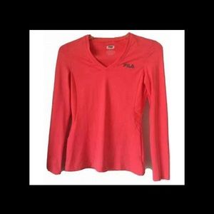 Fila Sports Performance V-Neck Long Sleeve Shirt